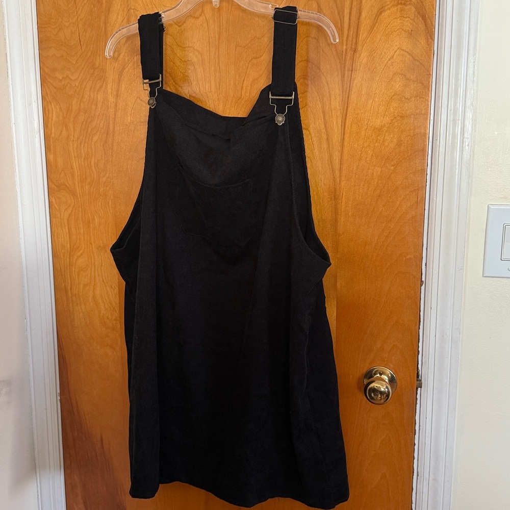 SHEIN Black Corduroy Dress Jumper